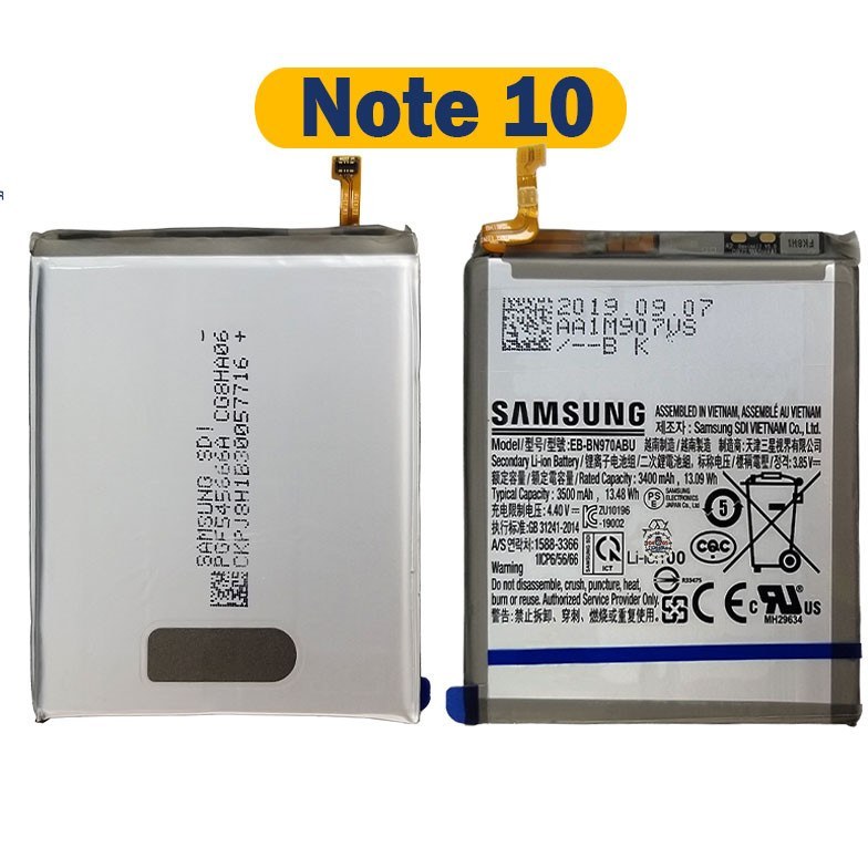 باتری اصلی سامسونگ Samsung  note 10 همراه با سه ما گارنتی شرکتی تقویتی با هلس ۱۳۰٪